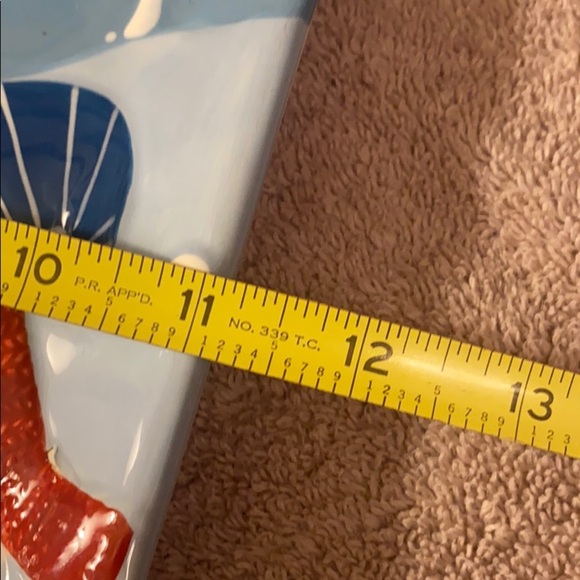 St. Nicholas Square Snowman Ceramic Platter 11" Winter Chill Out Holiday Decor - Picture 4 of 7